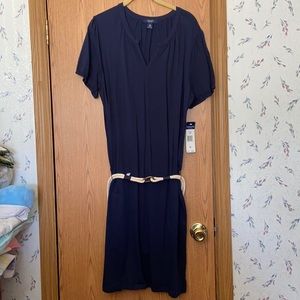 Chaps Navy Blue Nautical dress.
